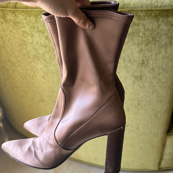 Stuart Weitzman satin ankle boots - Picture 1 of 4